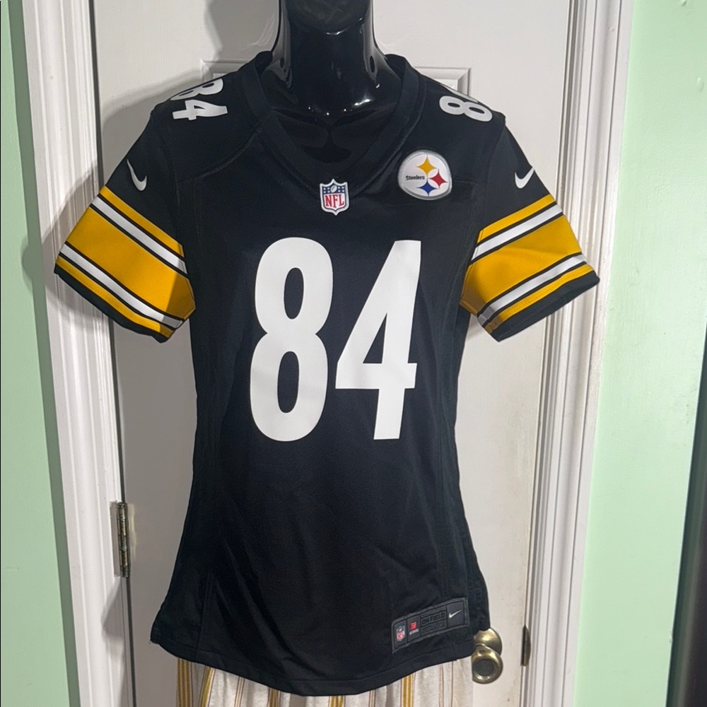 Nike Black & Yellow Steelers Football Antonio Brown Jersey 84 Size Small